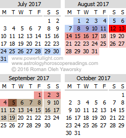 Mercury Retrograde Calendar 2017 July to October  www.powerfullght.com