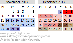 Mercury Retrograde Calendar 2017 November and December  www.powerfullght.com